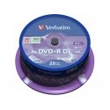 Verbatim DVD+R Double Layer 8x Matt Silver 25pk Spindle Verbatim DVD+R Double Layer 8x Matt Silver 25pk Spindle