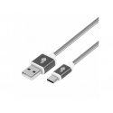 Cable USB - USB C 1.5 m gray tape