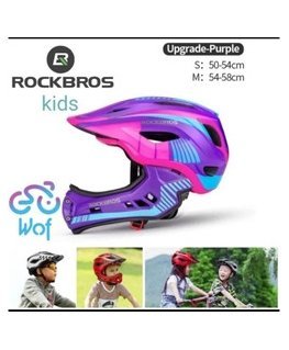 Rockbros TT-32SBPP-M children's bicycle helmet with removable ch