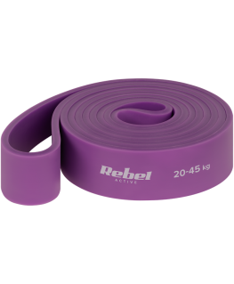 Latex exercise band - Power Band PL-4, purple 20-45 kg REBEL ACTIVE