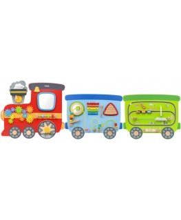 Viga Toys Wooden educational sensory and manipulative board EDU Train