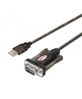 UNITEK Y-105 serial cable Black 1.5 m USB Type-A DB-9