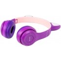 Blow BT 5.0 LED headphones purple ears