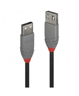 Lindy 36705 USB кабель USB 2.0 5 m USB A Черный, Серый