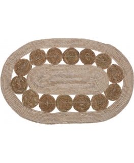 Hs Decoration Mondex Sea grass rug 80x50cm oval