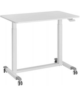 Spacetronik Buddy 04 adjustable table on wheels, white