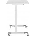Spacetronik Buddy 04 adjustable table on wheels, white
