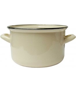 Puodas emaliowany 20 cm 3,6 l kreminė EMALIA OLKUSZ