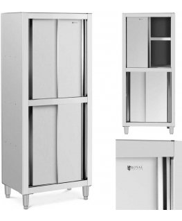 Royal Catering Stainless steel catering cabinet with sliding doors 120 kg 80 x 50 x 180 cm