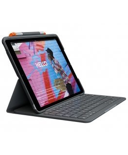 Logitech Slim Folio QWERTZ Немецкий Bluetooth Графит