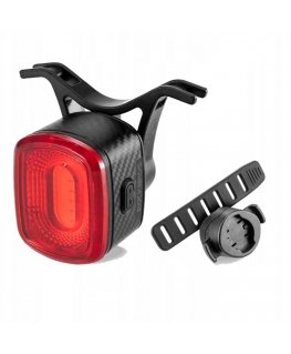 Rockbros Q2S LED rear bicycle light with intelligent stop system + USB-C - USB-A cable - black