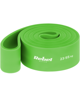 Latex exercise band - Power Band PL-5, green 23-55 kg REBEL ACTIVE