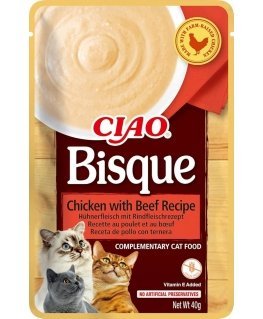INABA Ciao Bisque Kana naudanlihalla - kissan herkut - 40g