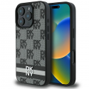 Case DKNY DKHCP16XPCPTSSK iPhone 16 Pro Max 6.9" black/black hardcase Checkered Pattern & Printed Stripes