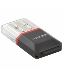 Esperanza EA134K card reader USB 2.0 Black, Silver, Transparent