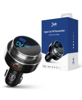 3MK Hyper Car FM Transmitter 87,5 - 99,8 MHz USB musta