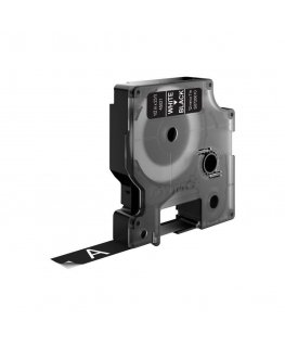 DYMO D1 Standard - White on Black - 12mm