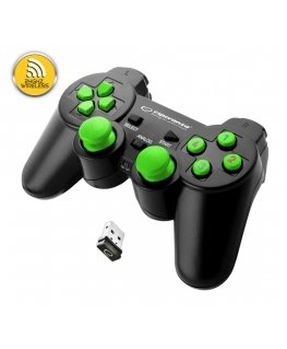 Esperanza EGG108G Gaming Controller Black, Green USB 2.0 Gamepad Analogue / Digital PC, Playstation 3