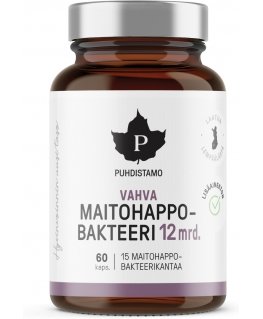 Puhdistamo Vahva Maitohappobakteeri 12 mrd, 60 kaps