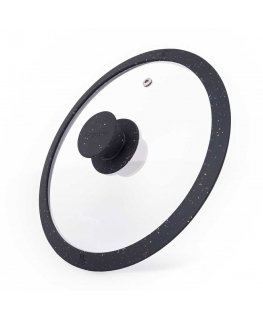 Fissman Stiklinis dangtelis 22 cm Arcades, juodas