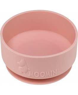 Moomin Silicone bowl, rosehip pink