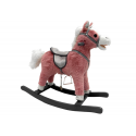 Lean Toys Rocking Horse 74 cm rožiniai tonai