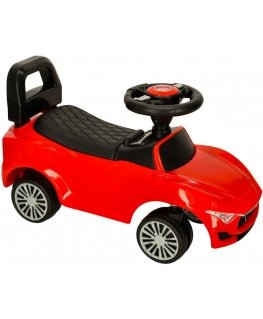 Vaikiškas vežimėlis automobilis su garsu ir šviesomis raudonas