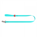 WAUDOG waterproof luminescent dog leash 25mm wide 183cm long turquoise