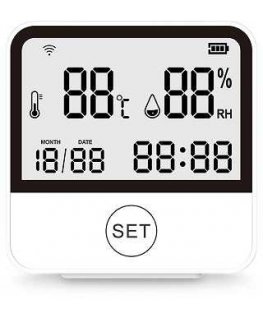 TUYA išmanusis temperatūros ir drėgmės jutiklis, Wi-Fi