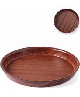 Hendi Waiter's plate with high rim, round, 32 cm, brown