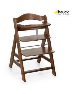 Деревянный стульчик для кормления Hauck Alpha+, Walnut color