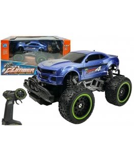 Lean Toys Remote Control Car Off Road R/C Blue High Wheels