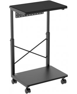 Table with wheels for CPU computer with NanoRS shelf, max 80kg, adjustable height 550~850mm, RS430