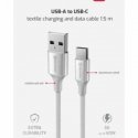 Swissten Textile II USB - USB-C Data and Charching Cable 1.5m Swissten Textile II USB - USB-C Data and Charching Cable 1.5m