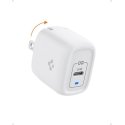 PHONE CHARGER GAN 1X US B, 1X USB-C 20W WHITE
