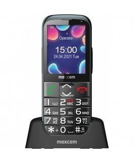 MaxCom MM724 5,59 cm (2.2") 85 g Melns Gados vecāku cilvēku tālrunis