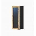 Cama cabinet VIGO "90" glass 90/35/32 black/wotan oak