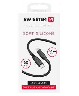 Swissten Soft Silicone USB-C - USB-C 60W Cable 0.4m