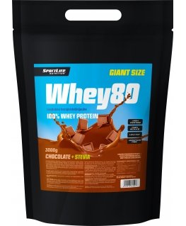 SportLife Whey80 Chocolate + Stevia heraproteiini, 3 kg