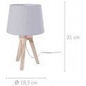 Lamp Table lamp with shade, decorative, gray