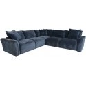 Corner sofa and ottoman DIVI dark blue