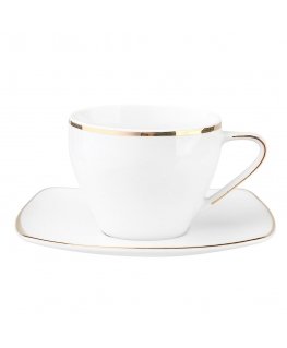 MARIAPAULA MODERNA COFFEE SET WITH GOLD LINE 6/18 White