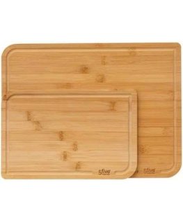 PIECES Bamboo cutting board set, 2 pcs