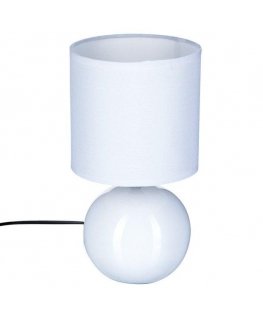 Lamp White night light Boule, decorative lighting with shade and ceramic base E14