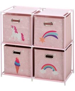 Storage Solutions Hylly tekstiilisäiliöillä lastenhuoneeseen