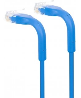 Fuj:tech CAT6A U/UTP network cable, flexible, 0.25m, blue