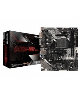 Asrock B450M-HDV R4.0 AMD B450 AM4 lizdas „micro ATX“