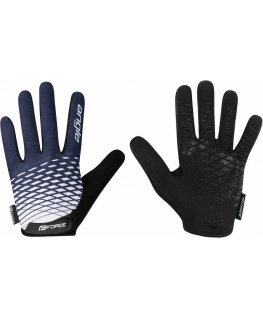 FORCE MTB ANGLE summer gloves baltas-mėlynas dydis L