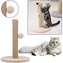 Lean Cat Scratcher Scratching Tower Light Brown 40 cm x 30 cm