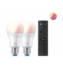 WiZ Pirn 8 W (ekv. 60 W) A60 E27 x2 + Kaugjuhtimispult